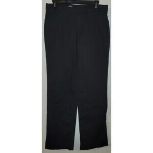 Dickies Black Curvy Crafted For Women Pants 12R Flat Front New Without Tags